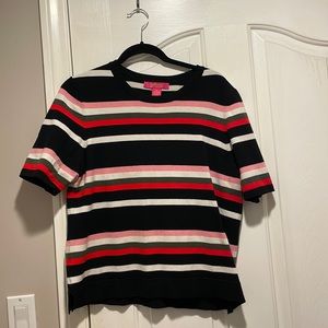 XL PLUS SIZE COLORFUL STRIPE RED PINK SHIRT